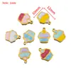 10 Colgantes con Forma de Pastel de Acero Inoxidable Colores Mixtos Colgantes con Goteo de Aceite Accesorios para Joyería DIY Materiales de Decoración para Ropa