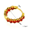 Nuevos Pendientes de Aro de Zirconia Coloridos de Lujo, Pendientes de Botón de Moda para Mujer, Pendientes de Alta Gama de Estilo Ins de Tendencia para Mujer al por Mayor
