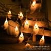 Cadeia de luzes LED de Halloween transfronteiriça morcego caveira fantasma luzes de decoração de atmosfera de festa de festival bateria USB Luz Fantasma