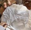 Verão Ultra-fino Não-marcação Seda Gelo Secagem Rápida Máscara Calças Amoreira Seda Antibacteriano Puro Algodão Virilha Cintura Média Respirável Tamanho Grande Roupa Interior para Mulheres