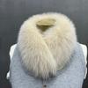 Bufanda de Cuello Halter de Piel de Zorro de Moda de Fábrica, Versátil para Otoño e Invierno, Cálida, de Gama Alta con Imanes, Producto Genuino para Mujer