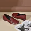 Mocasines para Mujer Boca Baja Slip-on Bidireccionales 2026 Otoño Nuevos Punta Redonda Suela Suave Tacón Grueso Cómodos Fondo Plano Mocasines Mujer