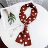 Bufanda larga nueva bufanda pequeña para mujer de Corea del Sur primavera y otoño bufanda fina estrecha de doble cara corbata de moda decorativa