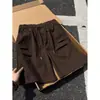 Bermudas de Trabalho Tie-Dye Padrão Escuro de Fábrica para Homens, Calças de Verão com Pregas de Corte Reto, Bermudas Casuais de Comprimento no Joelho Estilo Americano