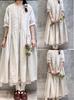 Vestido Suelto Talla Grande 2026 que Cubre el Cuerpo, Estilo Artístico, Inspiración Japonesa, Vestido Bordado para Verano, Algodón y Lino, Versátil