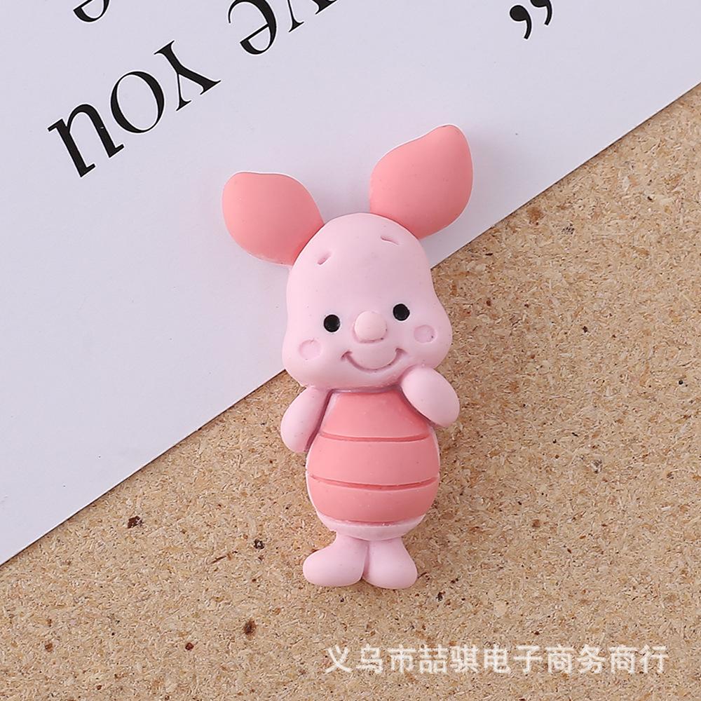 草莓维尼熊跳跳虎卡通diy树脂配件奶油胶手机壳