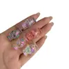 Acrílico Transparente UV Grande Formato de Doce Furo Reto Contas Soltas DIY Miçangas Corrente de Celular Chaveiro de Carro Material Acessórios