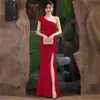 Vestido de Noite de Um Ombro 2026 Novo Estilo de Banquete de Alta Qualidade Elegante Vestido Longo Cauda de Peixe com Fenda com Senso de Sofisticação