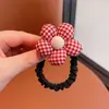 Nova Faixa de Cabelo Infantil Outono e Inverno Flor Doce Vermelha Corda Grossa para Cabelo Bola de Bolinhas Fofa Adorno de Cabeça
