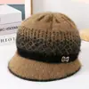 Sombrero de Lana Cálido de Invierno y Otoño para Mujeres Mayores, Nuevo Tejido Casual de Moda, Sombrero de Mamá, Gorro de Lana Grueso con Forro Polar para Edad Media y Adultos Mayores