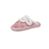 Pantuflas de casa para mujer, de suela plana, peludas, para otoño e invierno, adecuadas tanto para interiores como para exteriores, fáciles de poner, cálidas y con diseño de punta cerrada