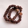 Otoño e Invierno Marrón anillo de intestino delgado cuerda para el cabello amor niñas coleta alta lazo goma para el cabello cuerda para el cabello de alta elasticidad al por mayor
