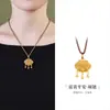 Prata Pura 999 Antigo Filigrana Vazada Cadeado Rico Cadeado da Longevidade Pingente Colar de Corda Trançada Feminino Novo Estilo Nacional Chinoiserie Joias