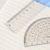 Set de Reglas para Estudiantes, Set de Cuatro Piezas, Set de Reglas Escalonadas para Estudiantes de Secundaria, Regla Geométrica, Regla de Dibujo para Estudiantes de Primaria con Regalo Empresarial