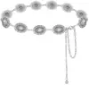 Accesorios de Cadena para la Cintura para Mujeres, Estilo Étnico Bohemio Retro, Cinturón de Cadena de Metal Plateado de Alta Gama con Cinturón de Falda