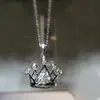 Livro Chapeuzinho Vermelho Mão Rápida Voz Rede Social Ao Vivo Colar Banhado a Prata Pedra de Alto Carbono Diamante Quadrado Pingente Gota de Água Pera Atacado