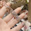 Pulseira de Zircônia Estilo Francês de Luxo Leve Transfronteiriça Europeia e Americana Design de Coração Versátil Exquisito Joia de Mão de Temperamento Nicho
