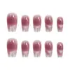 Blush Smile Olho de Gato Textura Avançada Estilo Menina Temperamental Estilo Irmã Mais Velha Arte de Unhas Curta 30-T Usar Armadura
