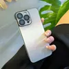 Funda de Cuero para Teléfono Móvil con Borde Duro de PC, Color Degradado Sin Bordes, Adecuada para Apple 16/15/14 Promax, Cubierta Protectora