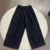 Calça Jeans Bordada de Bolinhas para Mulheres 2026 Nova Coleção Primavera e Outono Estilo Solto Emagrecimento Cintura Elástica Perna Larga