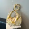2025 Verão Nova Bolsa de Ombro Casual Xadrez Feminina Bolsa de Aula para Estudante Universitária Portátil Grande Capacidade Bolsa Transversal
