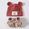 Bebés y Niños Pequeños de 0 a 12 Meses, Lindos Sombreros para Bebés para Niños y Niñas en Primavera y Otoño, Sombreros Rojos para Recién Nacidos de Mes Completo con Protección para la Fontanela, Festivos