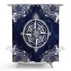 Ventas nacionales transfronterizas AliExpress Amazon WISH Caliente original Brújula Reloj Mandala Cortina de ducha impermeable Cortina colgante