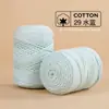 Hilo de algodón redondo hueco de 2MM para tejido manual DIY de verano para sombreros de verano, hilo de grosor medio para cojines de ganchillo y materiales para muñecas