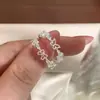 Anel Super Fada Vazado com Laço para Mulheres Luxo Leve Fashionable Temperamento Nicho High-End Anel para Dedo Indicador Anel Versátil Personalidade