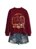 Apoio ao Defensor Capacitar Amazon Ebay Site Independente Moda Casual Moletom Feminino Estiloso