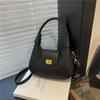 Bolsa de Ombro Estilo Francês em Forma de Meia-Lua Nova Coleção Primavera 2025 Bolsa de Mão Feminina para Trabalho e Dia a Dia Bolsa de Ombro Transversal Xadrez