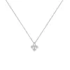 Collar Tiqi de Plata de Ley S925 Lujo Ligero Nicho Flor de Iris para Mujer, Flor Súper Brillante de Diamante Completo Exquisita Cadena para Clavícula