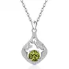 Colgante de Plata de Ley S925 con Diamantes Completos Estilo Ins Transfronterizo Europeo y Americano Collar de Gota de Agua con Doce Piedras de Nacimiento para Mujer Amazon