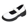 Sapatos Retrô Mary Jane Tamanho Grande de Couro Pequeno para Mulheres 2024 Novo Outono Estilo Japonês Mocassins de Salto Grosso Sapatos de Bico Largo e Sola Grossa