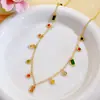 Colar de temperamento transfronteiriço que não desbota, corrente de clavícula dourada em aço inoxidável, versátil, moderno, luxuoso, nova joia feminina