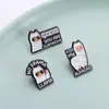 Broche de Animal de Dibujos Animados Lindo Alpaca Patrón Biye Letras Inglesas Accesorios para Ropa Mochila Insignia Pin