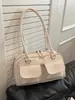Nuevo Popular Estilo Coreano Más Vendido Estilo Simple Bolso Boston Axila Bolso de Hombro Color Sólido Elegante Hecho a Mano para Mujer