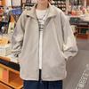 Otoño 2023 Nueva Marca de Moda Chaqueta Color Sólido Estilo Japonés Chaqueta de Trabajo para Hombre Top Suelto Lar