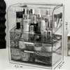 Caja de Almacenamiento para Cosméticos Escritorio Tocador A Prueba de Polvo Gran Capacidad Hogar Productos para el Cuidado de la Piel Lipstick Mascarilla Caja de Almacenamiento de Plástico