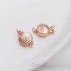 Retención de color galvanizado al vacío oro real de 18 quilates oro blanco hebilla de perla tazón rayado hebilla de frijol hebilla de palito accesorios para collar diy