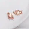 Galvanizado Recubrimiento al Vacío Oro Real 18K Oro Blanco Hebilla de Perla Tazón Rayado Hebilla de Frijol Hebilla de Barra Enchufable Accesorios para Collares DIY