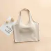 Nuevo Estilo Primavera y Verano Sujetador Deportivo de Cuello Halter con Almohadillas en el Pecho, Hermoso Diseño en la Espalda, Corte Ajustado, Adecuado para Ropa Exterior, Camiseta Deportiva de Tirantes Integrada para Yoga para Mujer