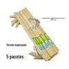 Cabide para calças extragrande branco, cabide multifuncional dobrável de bambu com 4 clipes para calças, cabide para secar meias de bambu, atacado