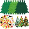 Árbol de Navidad de Fieltro para Armar Decoración de Fiesta de Navidad Recuerdos para el Hogar Colgante de Puerta Manualidad Navideña Decoración