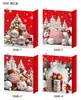 Bolsa de Cartón Blanca Navideña Bolsa Tote para Regalo de Fiesta Bolsa de Regalo Navideño Bolsa de Empaque de Santa Claus de Dibujos Animados Venta al por Mayor