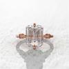 Cao Shiya Explosiones Transfronterizas anillo Clásico Cuatro Garras Oro Rosa Circonita anillo Regalo Día de San Valentín Accesorios Venta Caliente