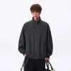Chaqueta para Hombre Transfronteriza Color Sólido Estilo Primavera y Otoño Cortavientos Ropa Exterior para Exteriores Holgada Moderna Deportiva Casual Versátil Top Holgado