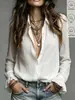 Camisa de moda transfronteriza estilo francés con cuello de solapa, botones de un solo pecho, puños acampanados y un diseño corto que ciñe la cintura.