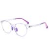 Espejo para niños con luz plana anti-luz azul, nuevo, sin graduación, montura redonda, montura TR90, fabricantes de gafas para estudiantes, venta al por mayor, espejo cruzado 2291