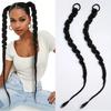 AliExpress Peluca de comercio exterior africano cola de caballo para mujer trenza twist larga boxeadora moda europea y americana trenza sucia doble cola de caballo al por mayor
